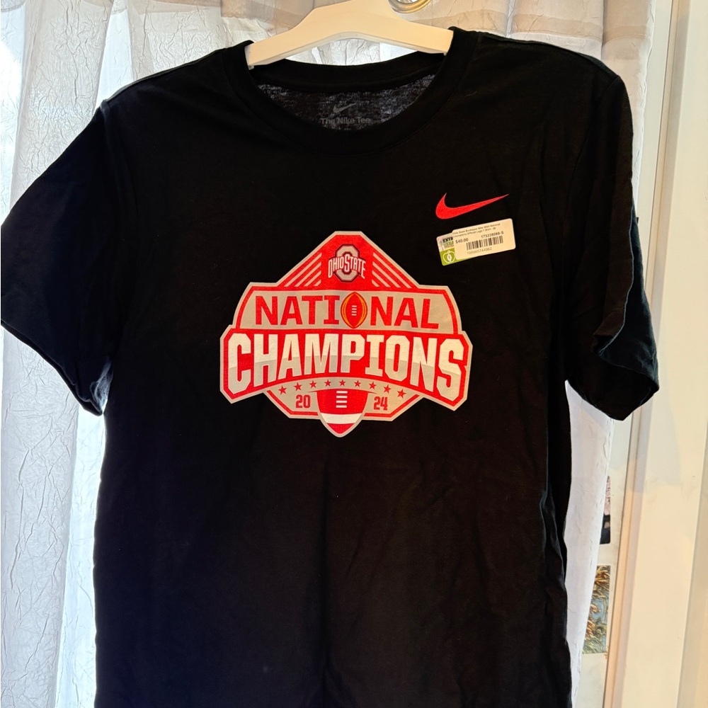 Ohio State Nike Black and Red National Champions 2024 Tee